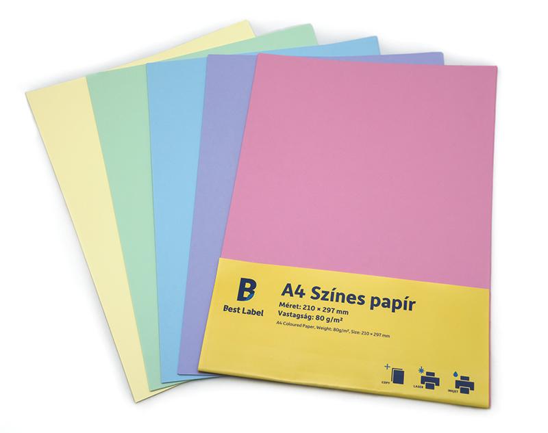 Színes papír pasztell zöld A4 80g -os