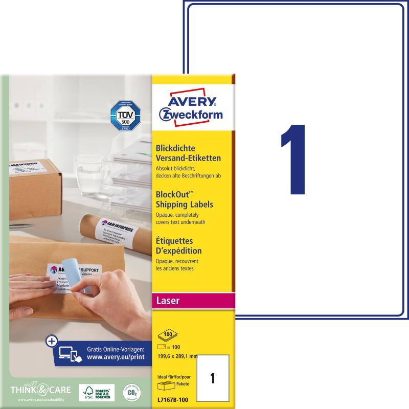Avery fehér öntapadó fedőcímke címke 199,6 x 289,1 mm