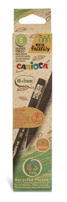 Carioca grafitceruza radírvéggel HB Tita 6 db-os