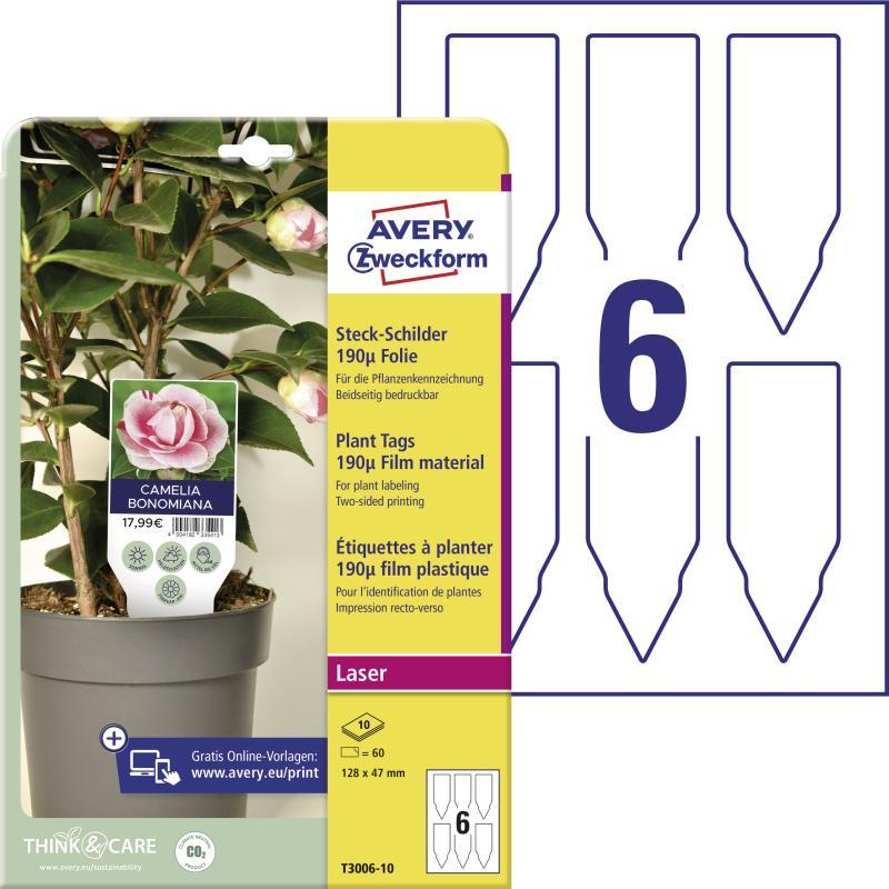 Avery kertészeti, faiskolai címke, fólia 190µ 128x47mm 10 lap