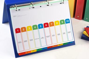 Nyomtatható regiszter A4 számozás 1-10-ig