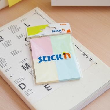 Stick\'n öntapadó jegyzettömb 38x51 mm, 4x50 lap - pasztell színek