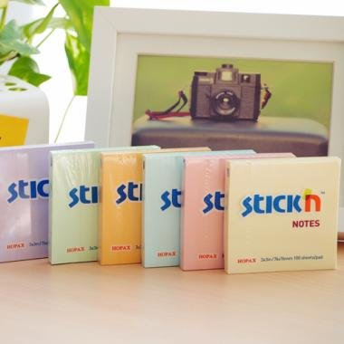 Stick\'n öntapadó jegyzettömb 76x76 mm, 100 lap - pasztell pink