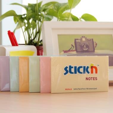Stick\'n öntapadó jegyzettömb 76x127 mm, 100 lap - pasztell zöld