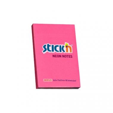 Stick'n öntapadó jegyzettömb 76x51 mm, 100 lap - neon magenta