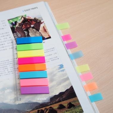Stick\'n oldaljelölő műanyag forma nyíl 42x12mm, 5x25lap - neon színek