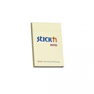 Stick'n öntapadó jegyzettömb 76x51 mm, 100 lap - pasztell sárga