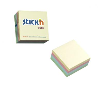 Stick'n öntapadó jegyzettömb 76x76 mm, 4x100 lap - pasztell színek