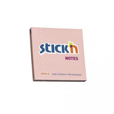 Stick'n öntapadó jegyzettömb 76x76 mm, 100 lap - pasztell pink