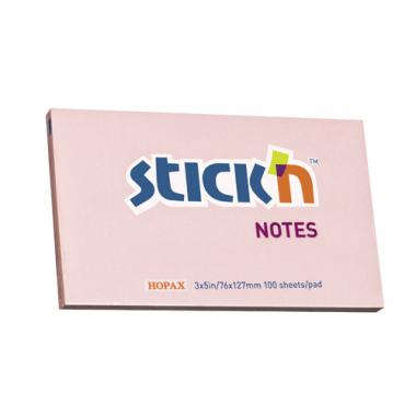 Stick'n öntapadó jegyzettömb 76x127 mm, 100 lap - pasztell pink
