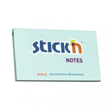 Stick'n öntapadó jegyzettömb 76x127 mm, 100 lap - pasztell kék