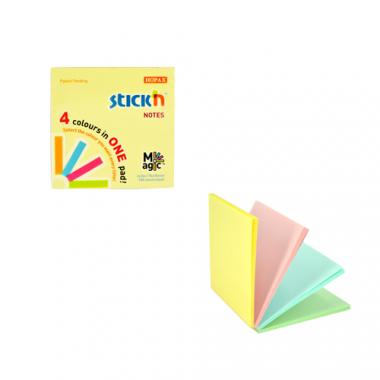 Stick'n öntapadó jegyzettömb Magic Pad 76x76 mm, 100 lap - pasztell színek