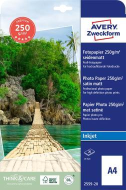 Avery prémium minőségű selyemmatt fotópapír 250g - os A4