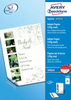 Avery különleges minőségű tintasugaras matt fotópapír 170g - os A4