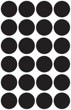 Avery öntapadó jelölő címke- fekete, 18 mm