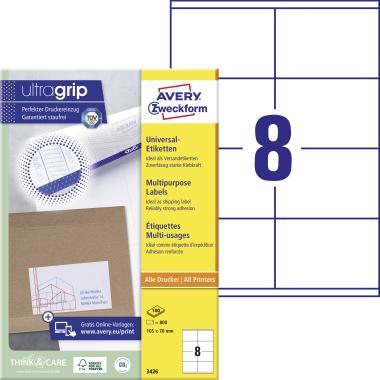 Avery univerzális címke 105 x 70 mm - fehér 100 ív