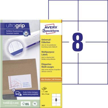 Avery univerzális címke 105 x 74 mm - fehér 100 ív