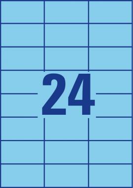 Avery univerzális címke - kék 70 x 37 mm 100 ív