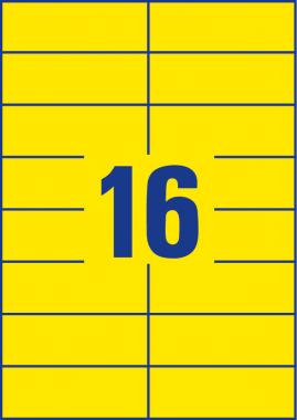 Avery univerzális címke - sárga 105 x 37 mm 100 ív