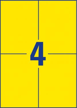 Avery univerzális címke - sárga 105 x 148 mm 100 ív