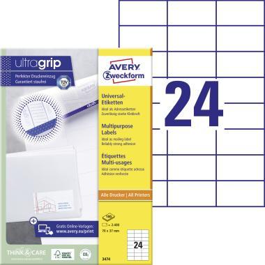 Avery univerzális címke 70 x 37 mm - fehér 100 ív