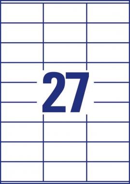 Avery univerzális címke 70 x 32 mm - fehér 100 ív