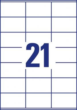 Avery univerzális címke 70 x 41 mm - fehér 100 ív