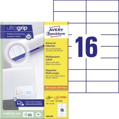 Avery univerzális címke 105 x 37 mm - fehér 200+20 ív
