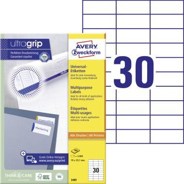 Avery univerzális címke 70 x 29,7 mm - fehér 100 ív