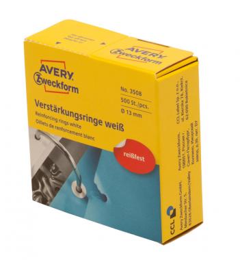 Avery öntapadó lyukerősítő 13 mm - fehér