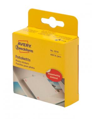 Avery kétoldalas öntapadó fényképragasztó 12x12mm 400 db
