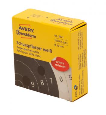Avery fehér céltábla jelölőcímke 19 mm