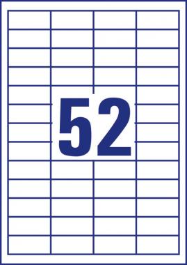 Avery univerzális címke 48 x 21 mm - fehér 100 ív