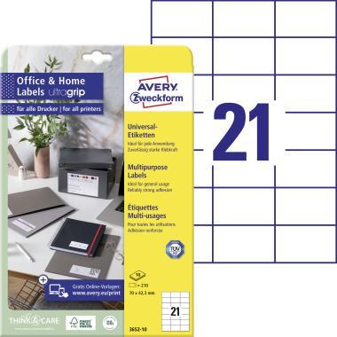 Avery univerzális címke - fehér 70 x 42,3mm
