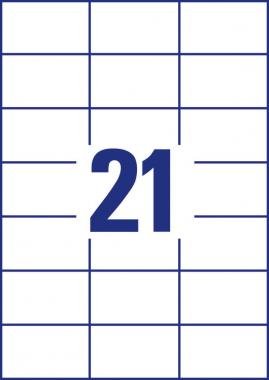Avery univerzális címke 70 x 42,3 mm - fehér 200+20 ív