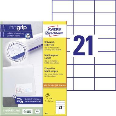 Avery univerzális címke 70 x 42,3 mm - fehér 100 ív