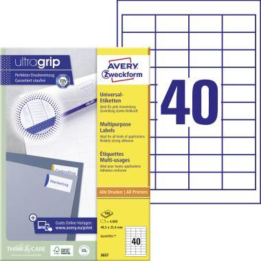 Avery univerzális címke 48,5 x 25,4 mm - fehér 100 ív