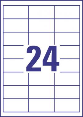 Avery univerzális címke 64,6 x 33,8 mm - fehér 100 ív