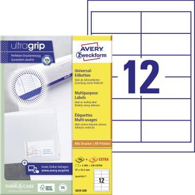 Avery univerzális címke 97 x 42,3 mm - fehér 200+20 ív