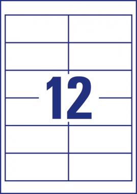Avery univerzális címke 97 x 42,3 mm - fehér 100 ív