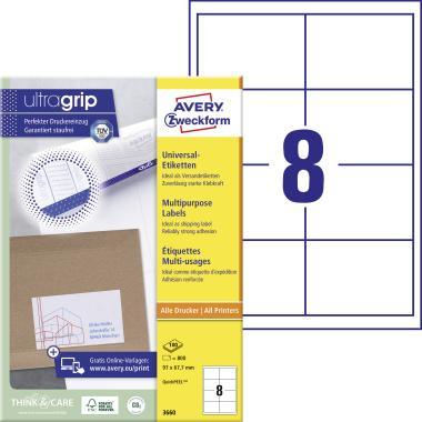 Avery univerzális címke - fehér 97 x 67,7 mm 100 ív
