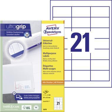 Avery univerzális címke - fehér 64 x 36 mm 100 ív