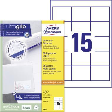 Avery univerzális címke - fehér 64 x 50 mm 100 ív