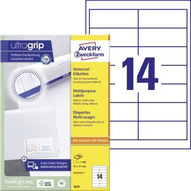 Avery univerzális címke - fehér 97 x 37 mm 100 ív