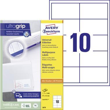 Avery univerzális címke - fehér 97 x 55 mm 100 ív