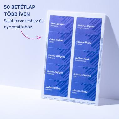Avery névkitűző szett csíptetővel és tűvel, 54 × 90 mm, 50 db - fehér