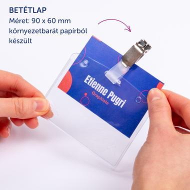 Avery névkitűző betétlap 190 g és névkitűző együtt  60 x 90 mm