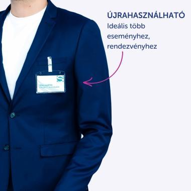 Avery névkitűző betétlap 190 g és névkitűző együtt  60 x 90 mm