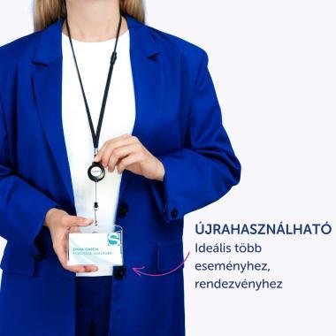 Avery névkitűző szett, átlátszó névkártyatartók 90 × 60 mm  20 db