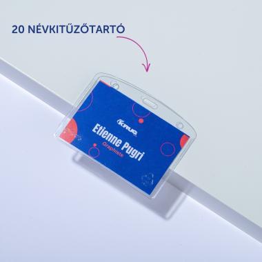Avery névkitűző szett, átlátszó névkártyatartók 90 × 60 mm  20 db